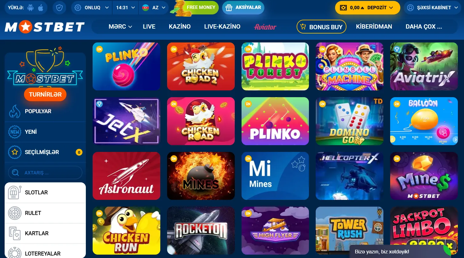 Mostbet kazinonu kəşf edin